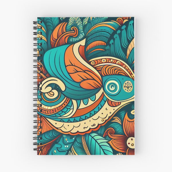 Item preview, Vivid Cute Intense Pacific Islander Pattern Digital Painting designed and sold by CodeAndColors.