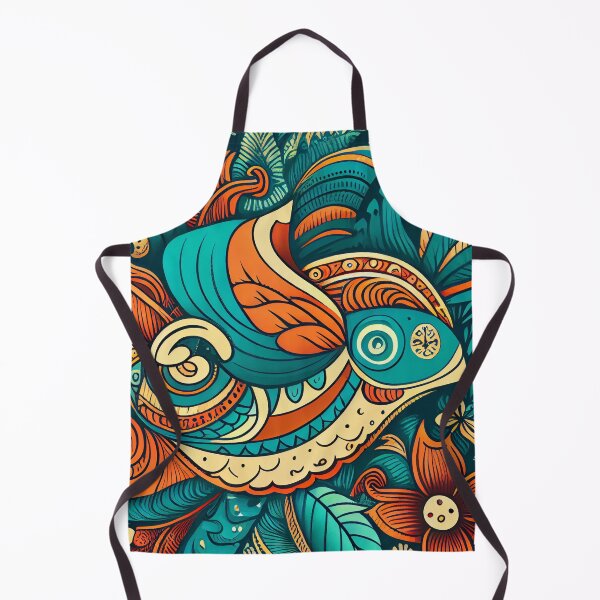 Item preview, Vivid Cute Intense Pacific Islander Pattern Digital Painting designed and sold by CodeAndColors.