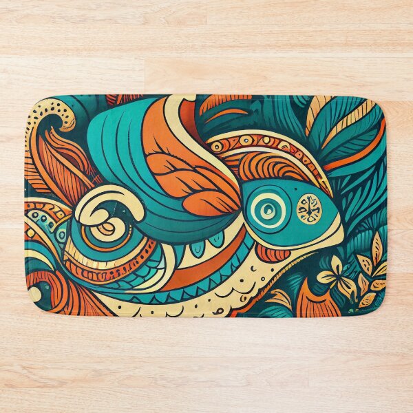 Item preview, Vivid Cute Intense Pacific Islander Pattern Digital Painting designed and sold by CodeAndColors.