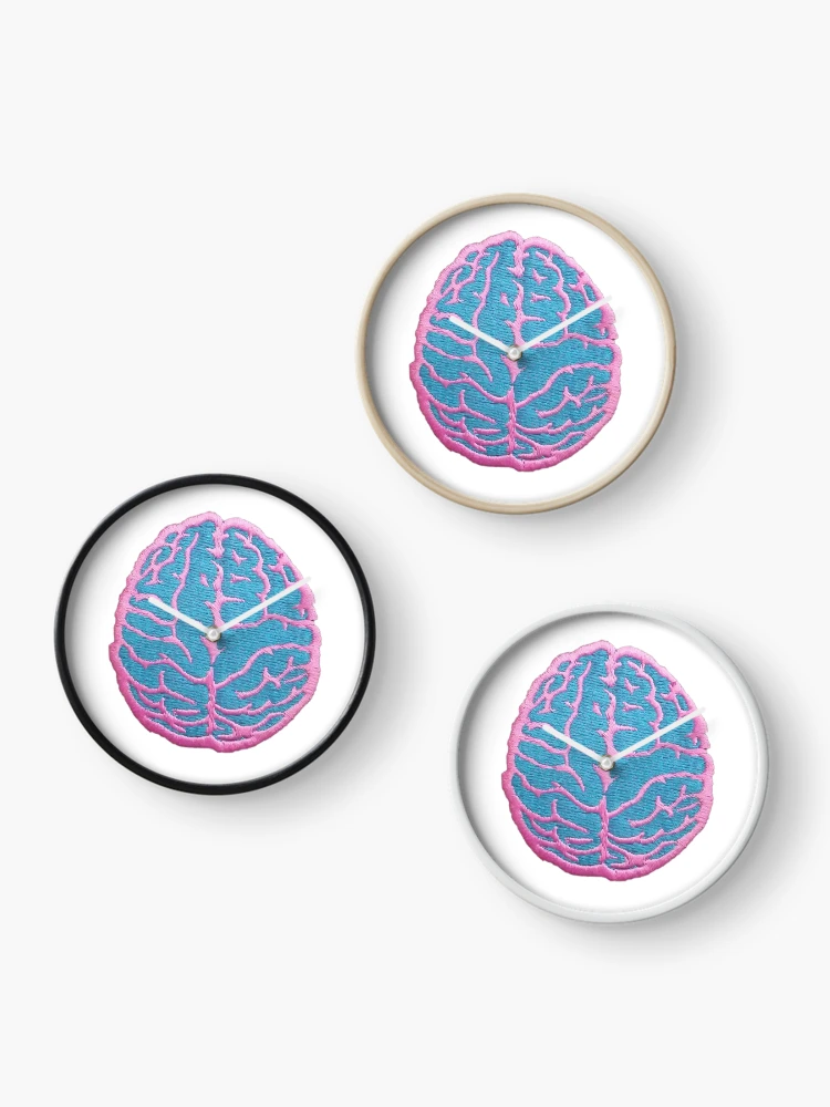 Thumbnail 3 of 4, Clock, Brain Sticker designed and sold by designolo.