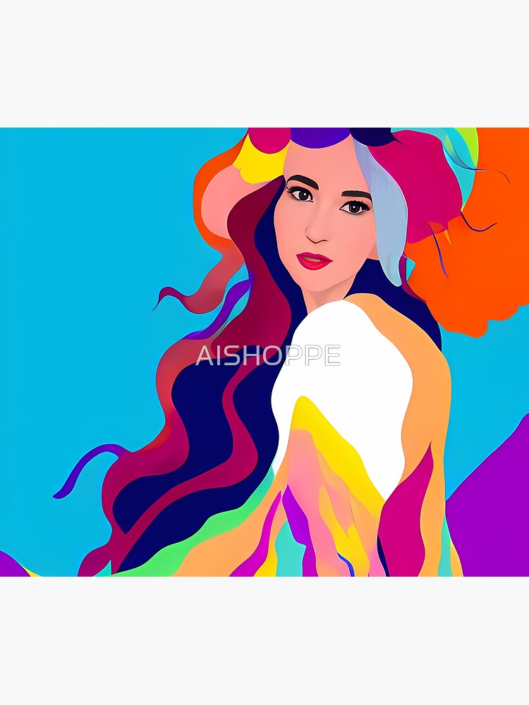 Celebrating Women. Beautiful woman wearing colorful feathers outfit  symbolizes women empowerment. Poster for Sale by AISHOPPE