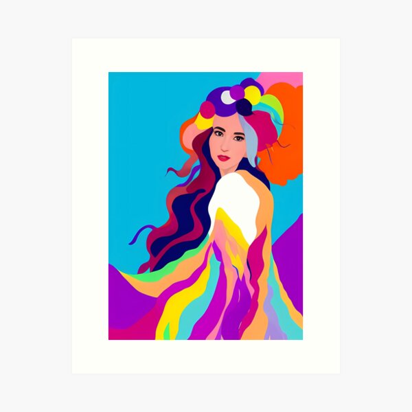 Celebrating Women. Beautiful woman wearing colorful feathers outfit  symbolizes women empowerment. Poster for Sale by AISHOPPE