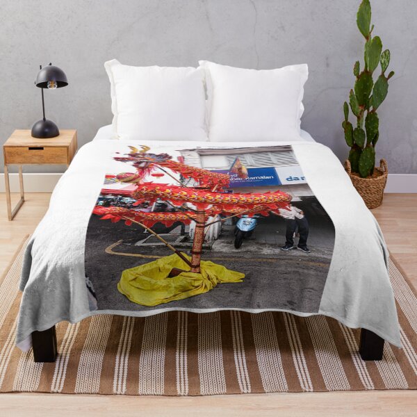 Item preview, A cruled long red dragon on a Chinese New Year festival on a street in Georgetown. designed and sold by kall3bu.