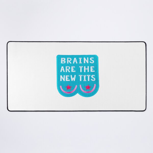 Item preview, Brains Are The New Tits Sticker designed and sold by designolo.