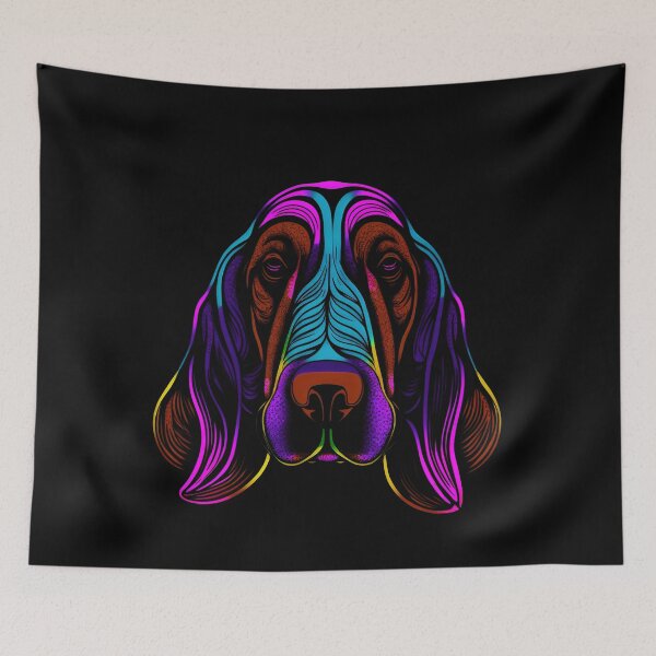 Item preview, Basset Hound Dog Colorful Paint Splash designed and sold by rafaeltto.
