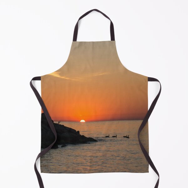 Item preview, Canada Geese Foursome - Lakeside Sunrise in Hot Orange designed and sold by Georgia Mizuleva.