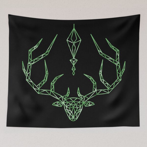 Item preview, green deer head with diamond designed and sold by octo-PS.