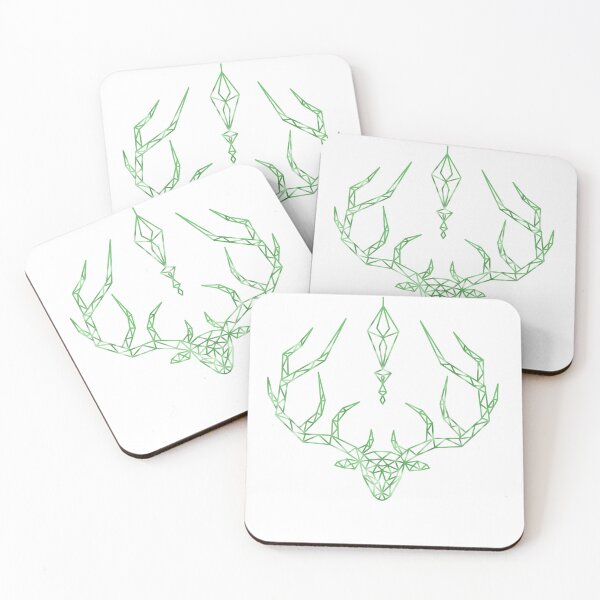 Item preview, green deer head with diamond designed and sold by octo-PS.
