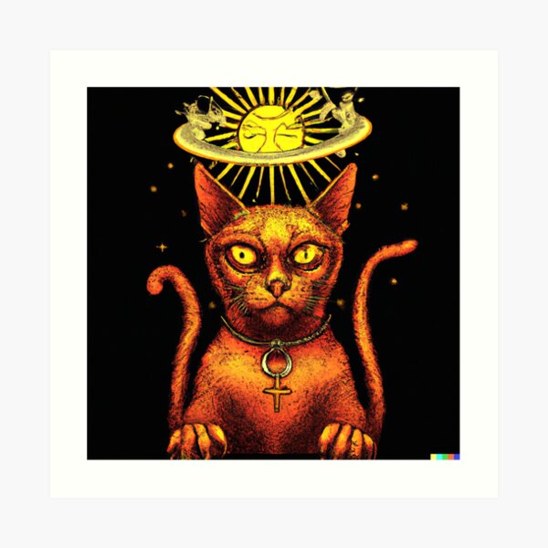 Cat Playing Chess, AI Generated Art Print for Sale by JacobJGuzman