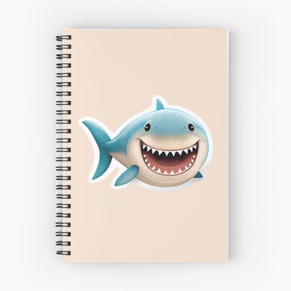 Item preview, Smiling White Shark Cartoon Art Sticker designed and sold by Fitbys.