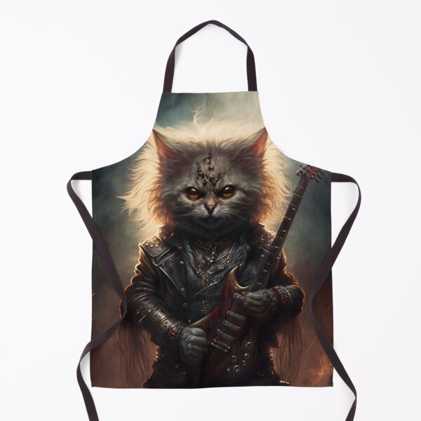 Item preview, Heavy metal cat designed and sold by Skull-Breakfast.
