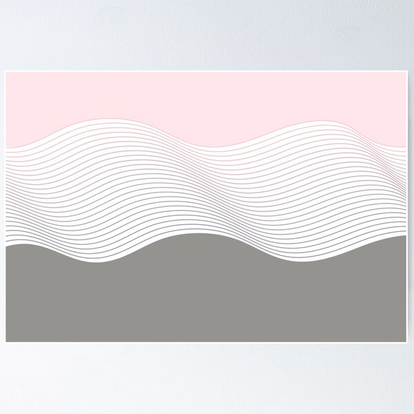 Item preview, Abstract wave pink and gray background  designed and sold by artsimo.