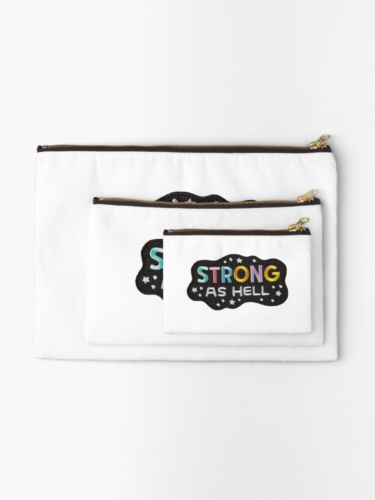 Thumbnail 2 of 4, Zipper Pouch, Strong Sticker designed and sold by designolo.