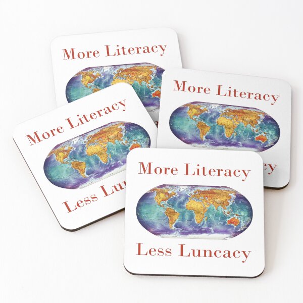 Item preview, More Literacy Less Lunacy  designed and sold by CrankyOldDude.