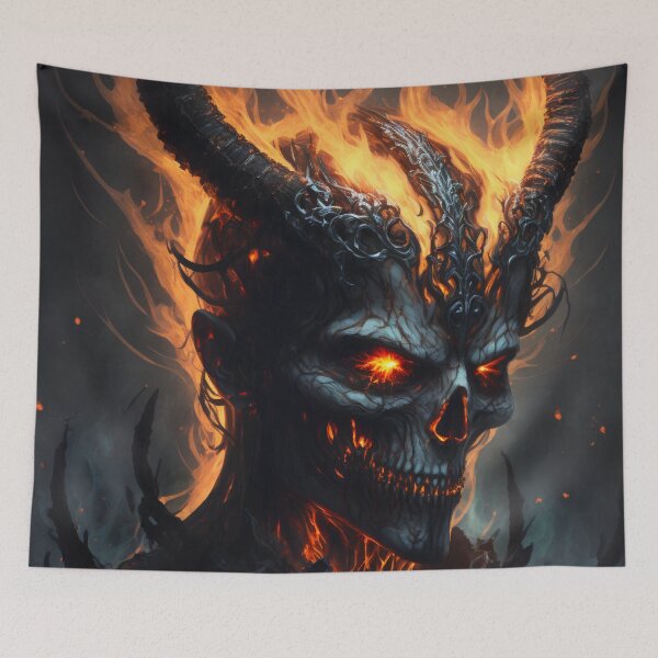 Item preview, Demonic Skull designed and sold by Skull-Breakfast.