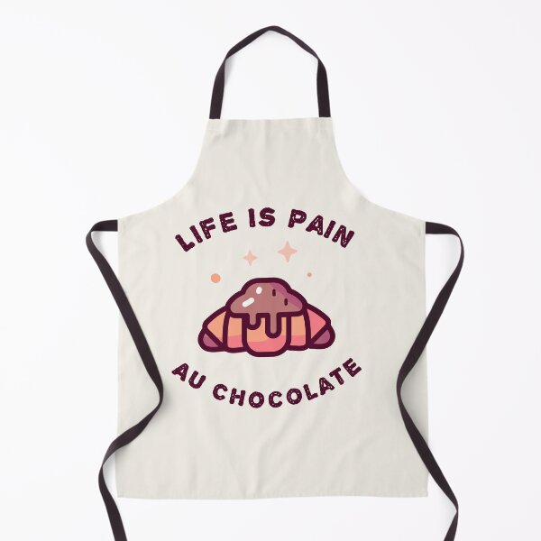 Item preview, French funny Pastry gift - Life is Pain au Chocolate designed and sold by art-and-sticker.