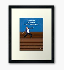 No850 My 10 Things I Hate About You minimal movie poster Framed Print
