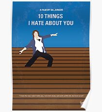 No850 Meine 10 Dinge, die ich über dich hasse minimal Filmplakat Poster