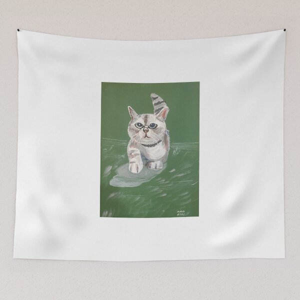 Item preview, Green cat designed and sold by aimetuchinda.