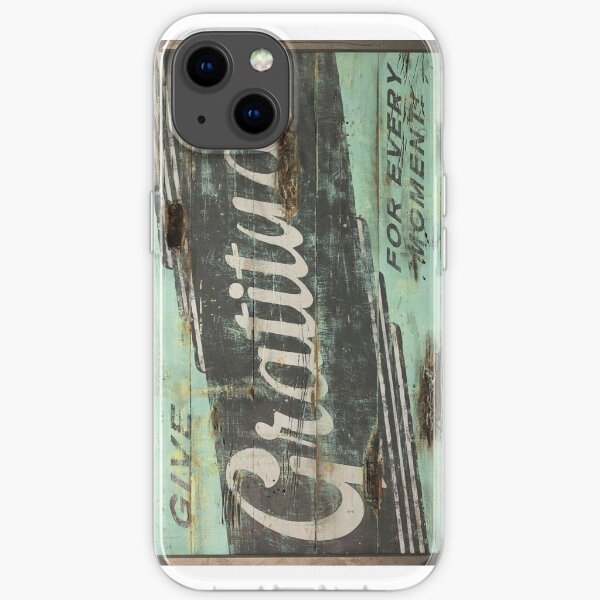 Gratitude Teal Positive Pop iPhone Soft Case