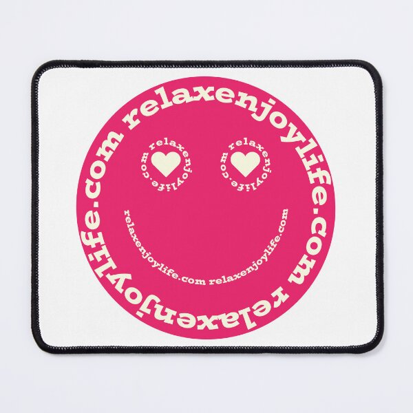 Item preview, RelaxEnjoyLife.com Smile F12169 Pink Face with FFFDE2 White Text designed and sold by RelaxEnjoyLife.