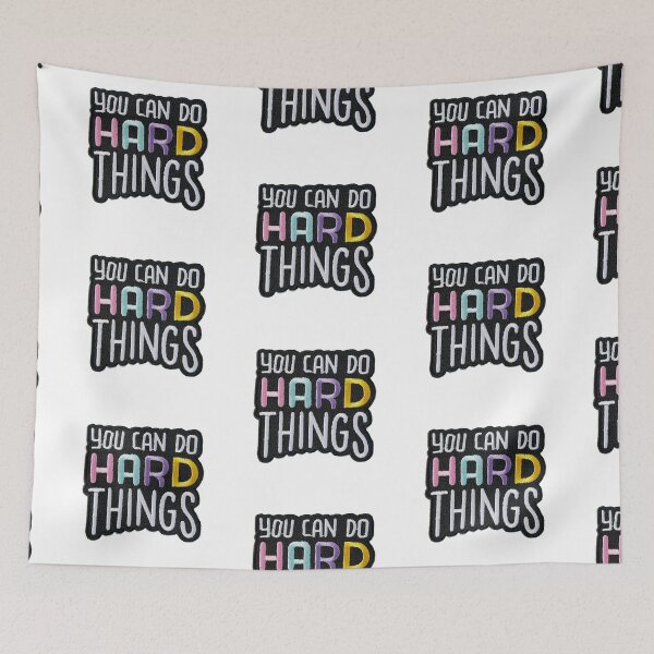 Item preview, You Can Do Hard Things Sticker designed and sold by designolo.