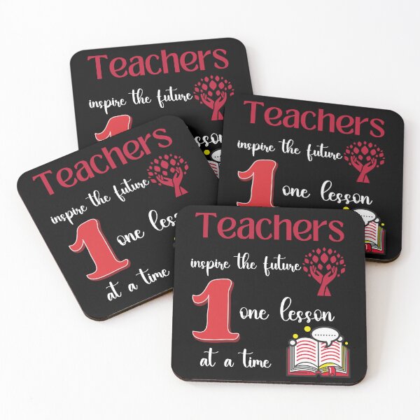 Item preview, Teacher Quote: Teachers Inspire The Future One Lesson At A Time White Text designed and sold by Bright76.