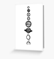 Tarjeta de felicitación Planetas Blancos