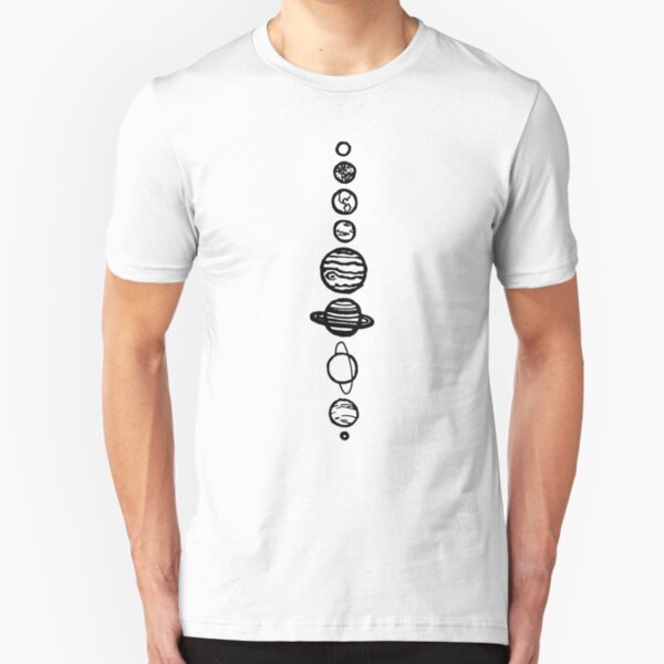 White Planets Slim Fit T-Shirt