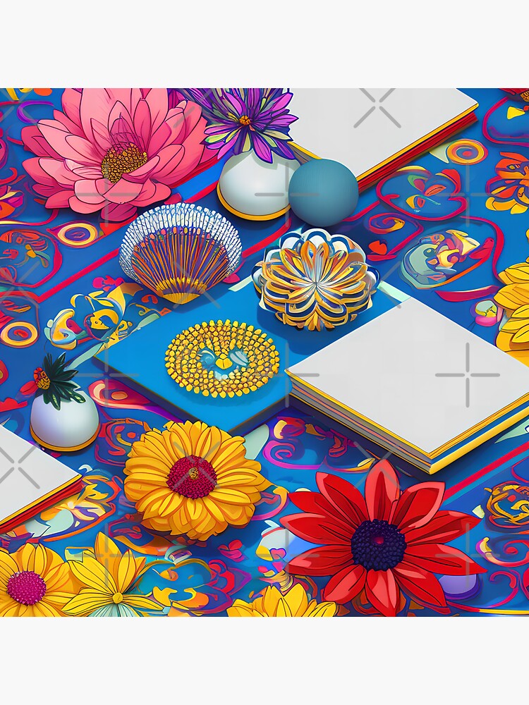 "Vibrant Tabletop Scene Watercolor Painting Gift" Sticker for Sale by Redbubble