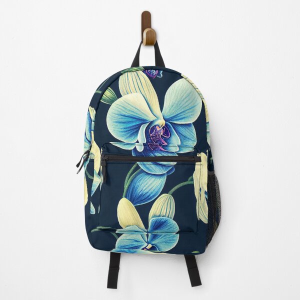 Item preview, Florally Orchids in Blue designed and sold by Patternifico.