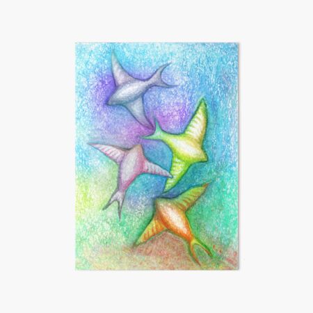 Skydivers Art Board Print