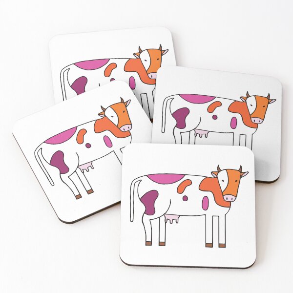 Item preview, Subtle Lesbian Sapphic Pride Flag Colors Cow  designed and sold by Softsi.