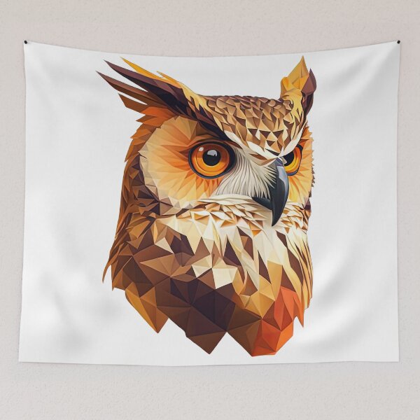 Item preview, Poly Owl Portrait designed and sold by Stellartides.
