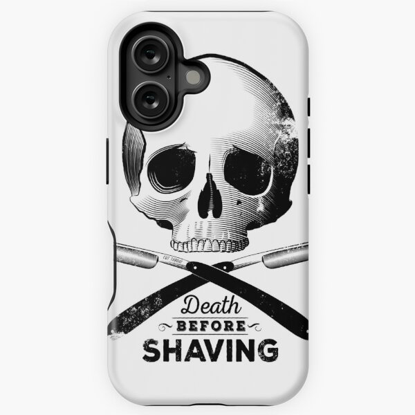 Item preview, Death before shaving – grunge black version designed and sold by GraficBakeHouse.