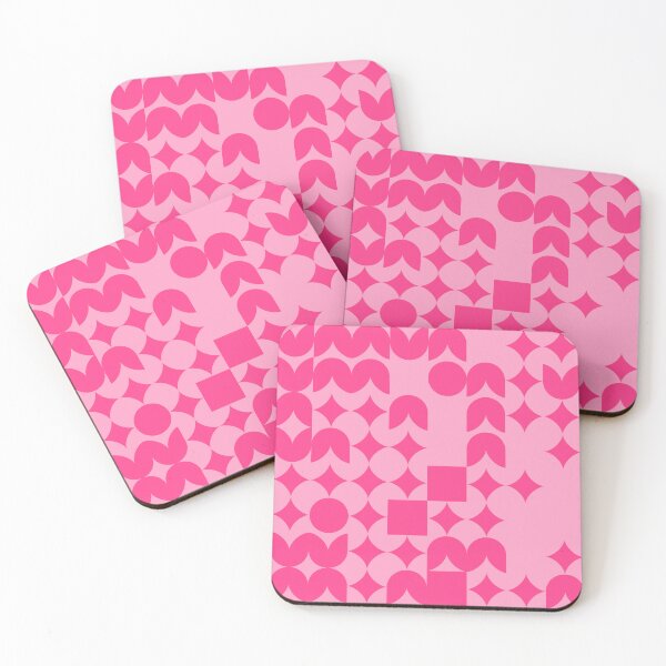 Item preview, Girly Pinkish Geometric Pattern - Flowers & Stars #6 designed and sold by Trendy-Now.