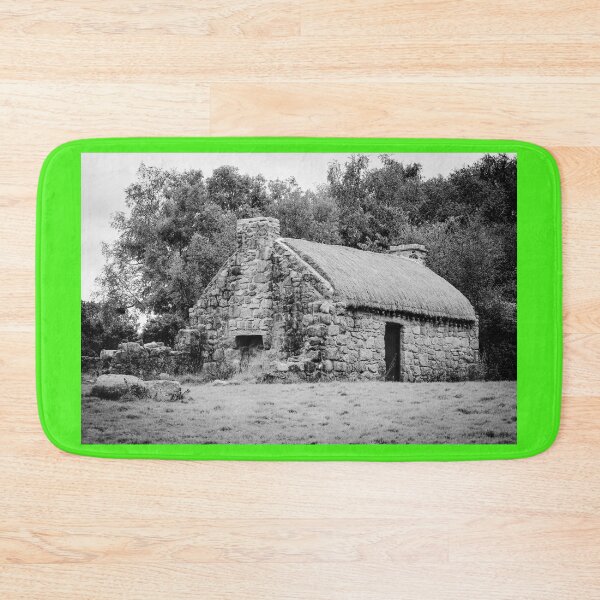 Item preview, Antrim Thatched Cottage bw Northern Ireland designed and sold by eddiebarronshop.