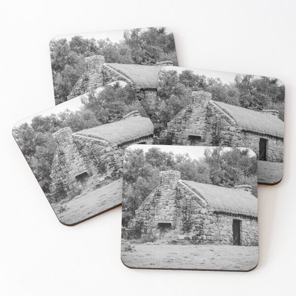 Item preview, Antrim Thatched Cottage bw Northern Ireland designed and sold by eddiebarronshop.
