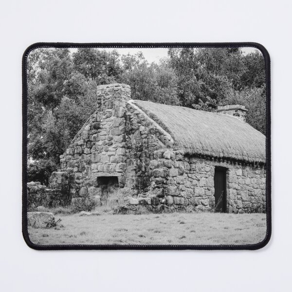 Item preview, Antrim Thatched Cottage bw Northern Ireland designed and sold by eddiebarronshop.