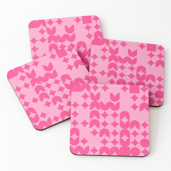 Item preview, Girly Pinkish Geometric Pattern - Flowers & Stars #8 designed and sold by Trendy-Now.