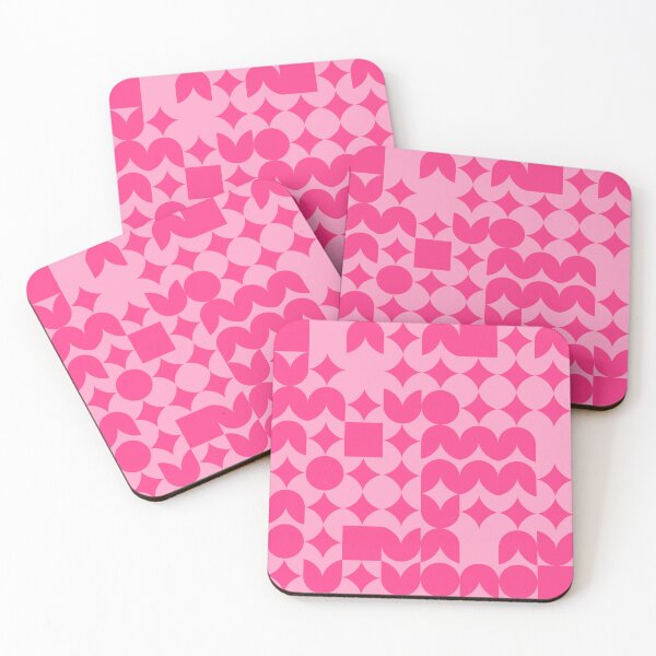 Item preview, Girly Pinkish Geometric Pattern - Flowers & Stars #9 designed and sold by Trendy-Now.
