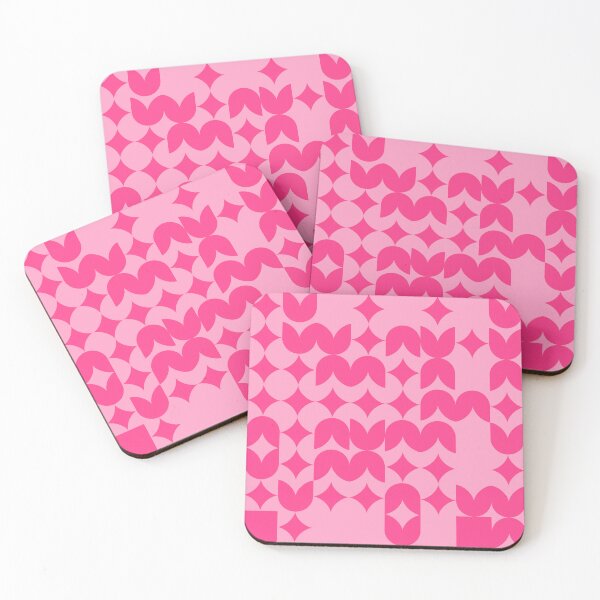 Item preview, Girly Pinkish Geometric Pattern - Flowers & Stars #10 designed and sold by Trendy-Now.