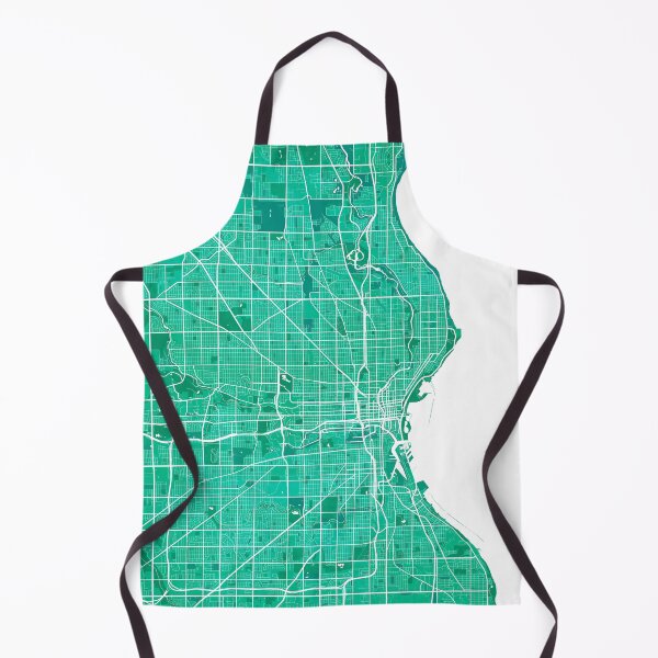 Item preview, Milwaukee City Map of Wisconsin, USA - Watercolor designed and sold by deMAP.