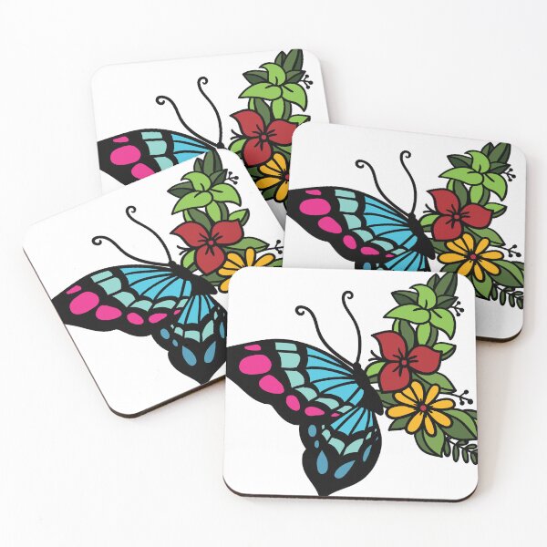 Item preview, Butterfly on flowers designed and sold by artOselect.