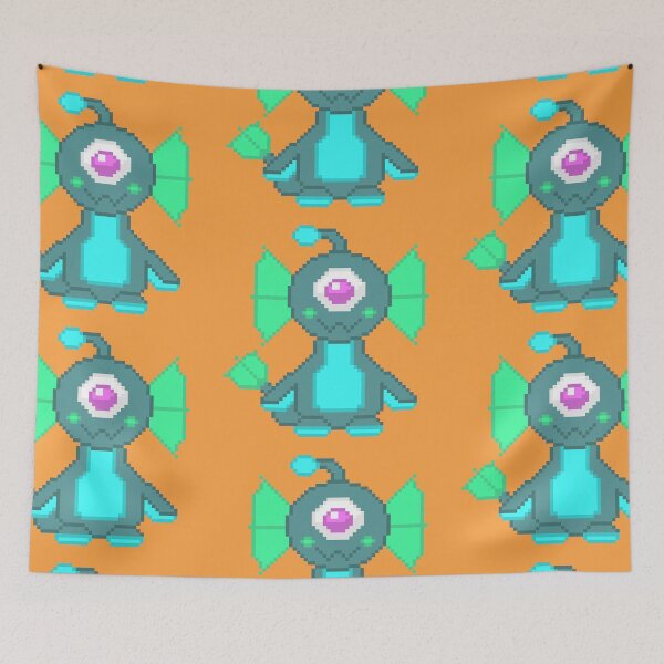 Item preview, cute one eyed sea monster pixel art designed and sold by Mirumix9.