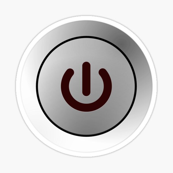 "Power Button" Sticker for Sale by How67 Redbubble