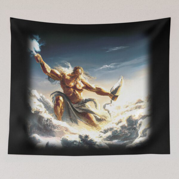 Item preview, Painting of the Greek god Zeus designed and sold by Perryfranken.