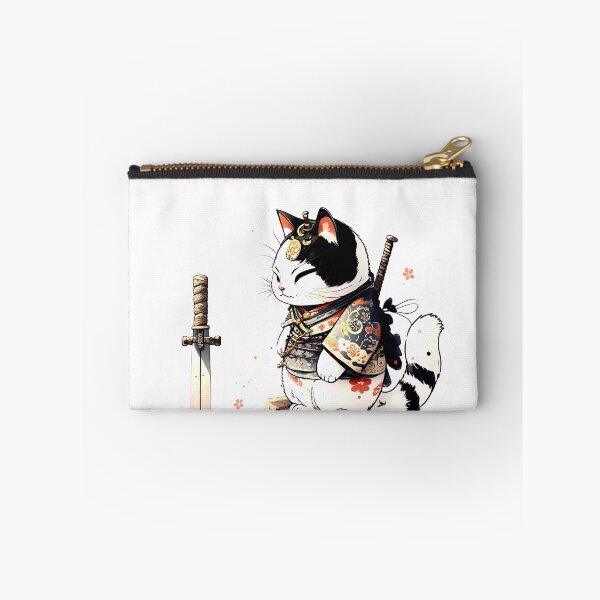 Item preview, Cute maneki neko cat samurai designed and sold by Christolamber.