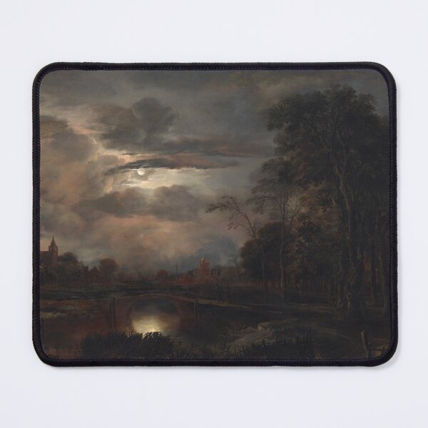 Item preview, Moonlit Landscape with Bridge by Aert van der Neer, 1648 designed and sold by Vintage Wall Art.