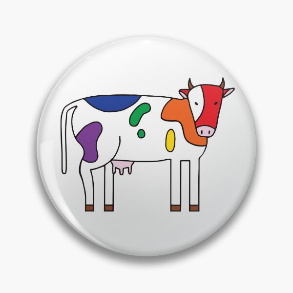 Item preview, Subtle Gay Rainbow Pride Flag Colors Cow designed and sold by Softsi.